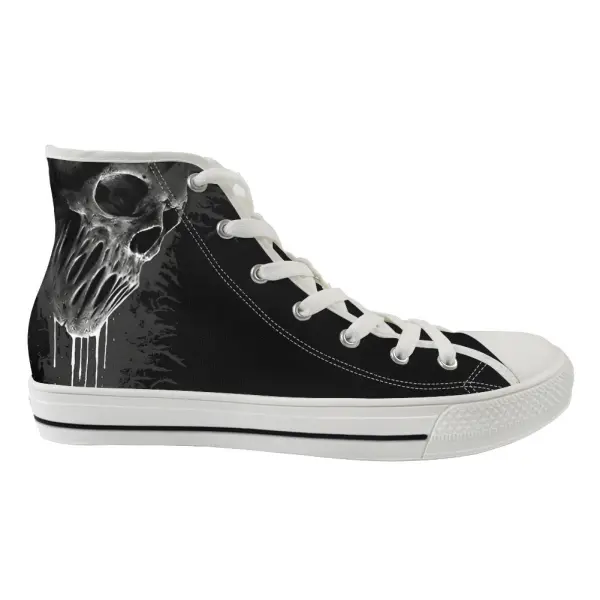 Unisex Skull Casual Shoes High Top Canvas Shoes Only $59.89 - Wayrates.com 
