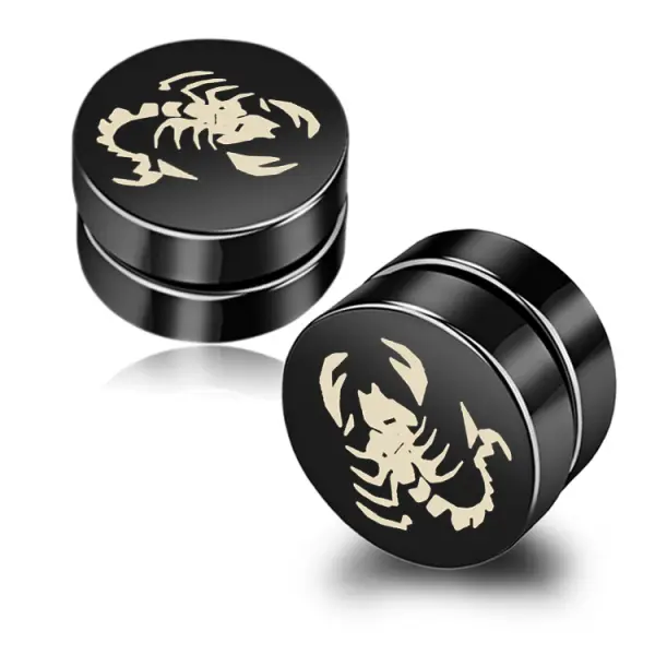 Rock Band Magnet Earrings Scorpion No Piercings Only $2.99 - Elementnice.com 