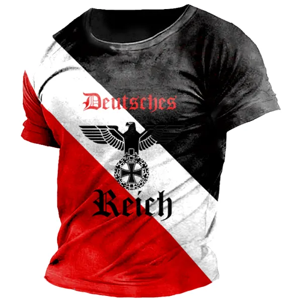 Men's Germany Deutsche Herren Print Short Sleeve T-shirt - Elementnice.com 