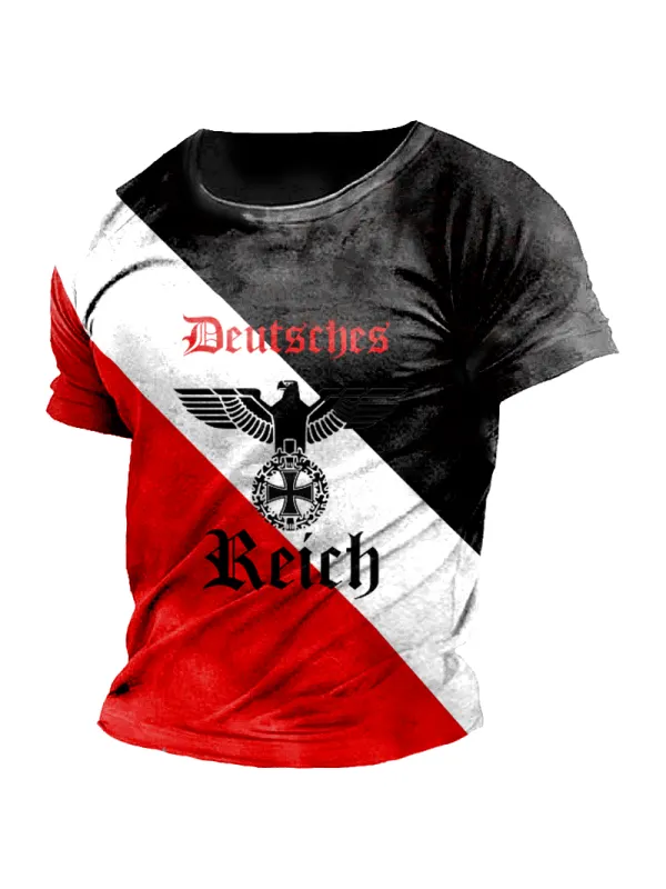 Men's Germany Deutsche Herren Print Short Sleeve T-shirt - Timetomy.com 