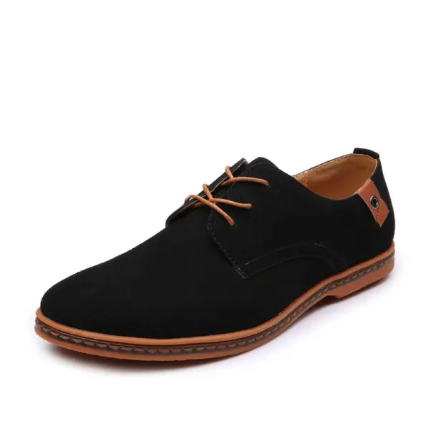 Men's Soft Leather Suede Lace Up Shoes Casual Shoes Derby Shoes - Cotosen.com 