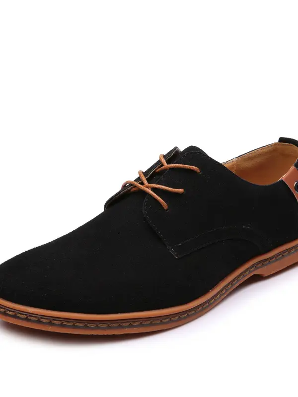 Men's Soft Leather Suede Lace Up Shoes Casual Shoes Derby Shoes - Pragmaace.com 