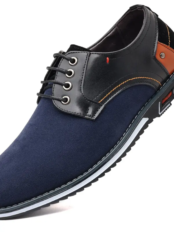 Men's Soft Leather Suede Lace Up Shoes Casual Shoes - Pragmaace.com 