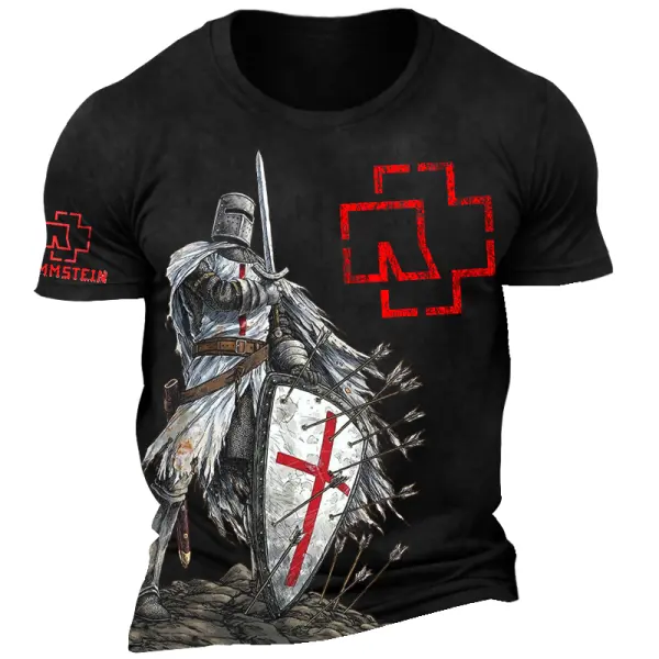 Rammstein Men's Rock Hip Hop Punk Knights Templar Print T-Shirt Only $19.99 - Rabclub.com 