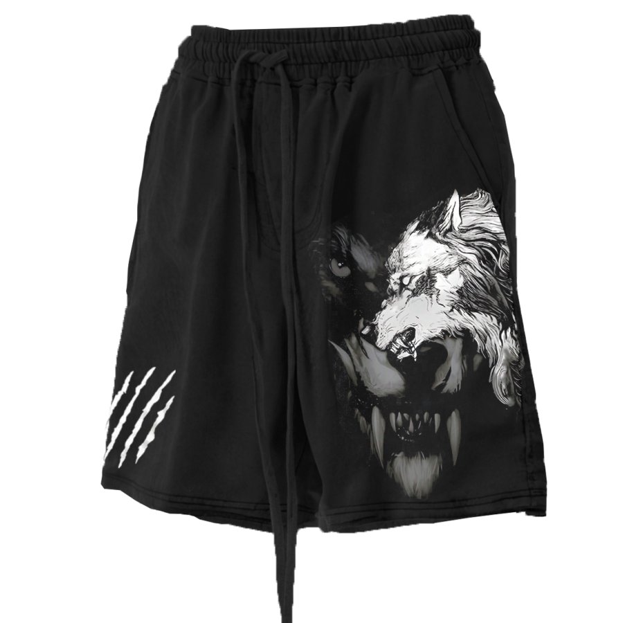 

Men's Viking Wolf Print Outdoor Vintage Shorts