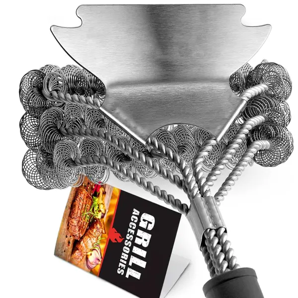 Grill Brush Bristle Free Wire Combined BBQ Brush Safe Efficient Grill Cleaning Brush Grill Cleaner Brush Only $12.99 - Cotosen.com 