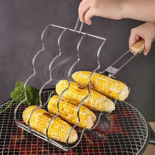Adjustable Corn Grilling Basket BBQ Grill Sausage Holder Basket Cooking Tool For Outdoor Barbecue Only $12.99 - Cotosen.com 