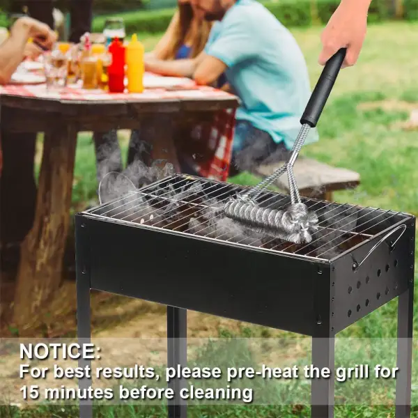 Grill Brush Bristle Free Wire Combined BBQ Brush Safe Efficient Grill Cleaning Brush Grill Cleaner Brush - Cotosen.com