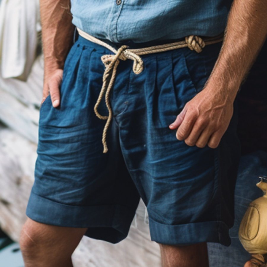 

Men's Farm Casual Cotton And Linen Shorts