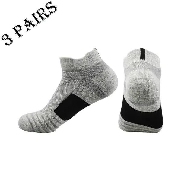 Unisex 3 Pairs Cotton Sweat-absorbent Sports Socks Football Socks - Rabclub.com 