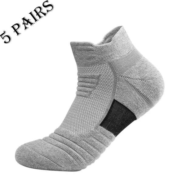 Unisex 5 Pairs Cotton Sweat-absorbent Sports Socks Football Socks - Manlyhost.com 