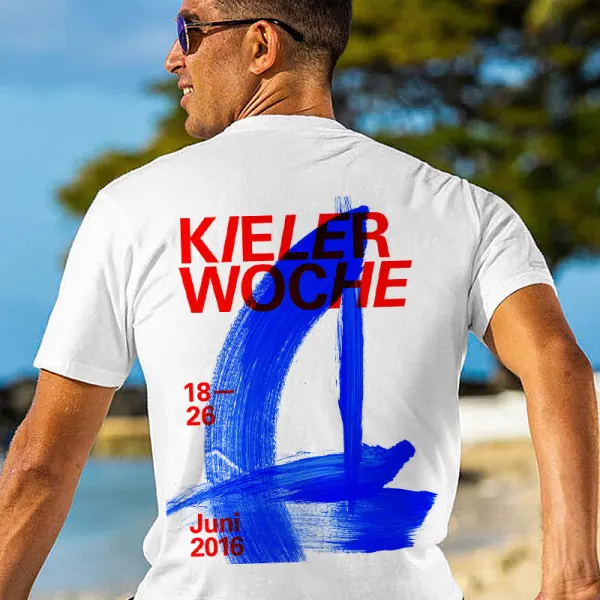 German Kiel Week Print T-shirt - Wayrates.com 