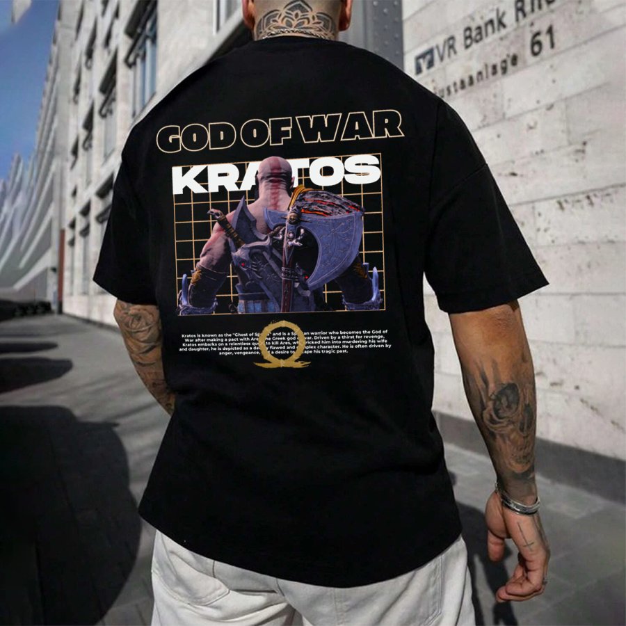

Men's God Of War Loose Short Sleeve Oversized T-Shirt