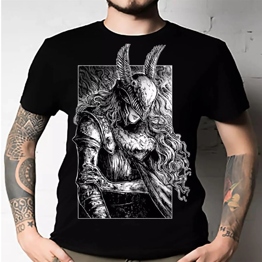 

Men's ELDEN RING Print Daily Short Sleeve Crew Neck T-Shirt