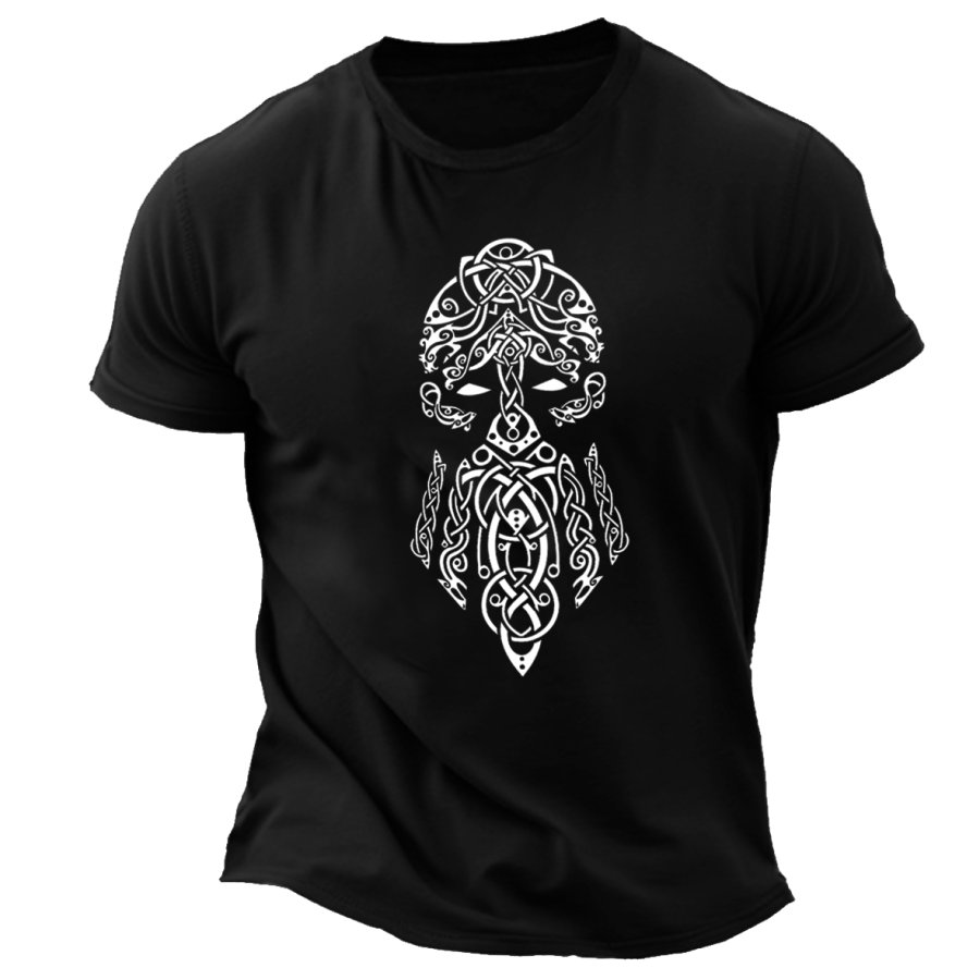 

Men's Vintage God Of War Print Daily Short Sleeve Crew Neck T-Shirt