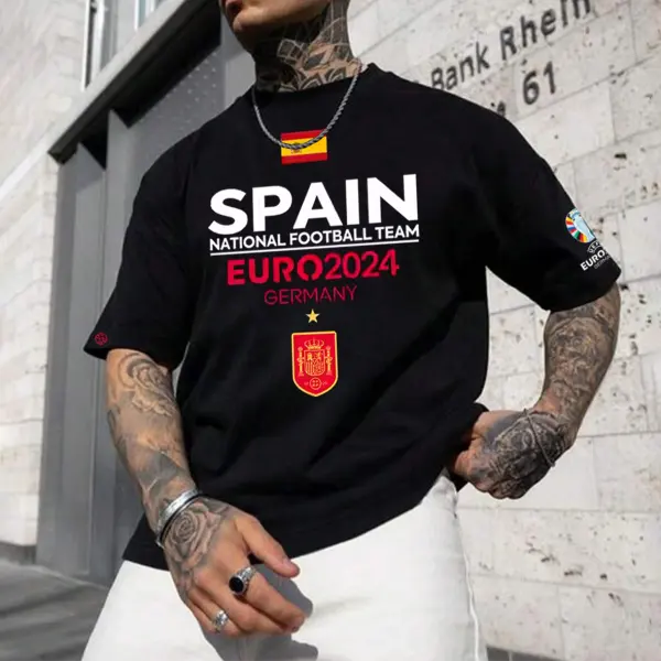 Men's Football Race 2024 Loose Short Sleeve Oversized T-Shirt - Cotosen.com