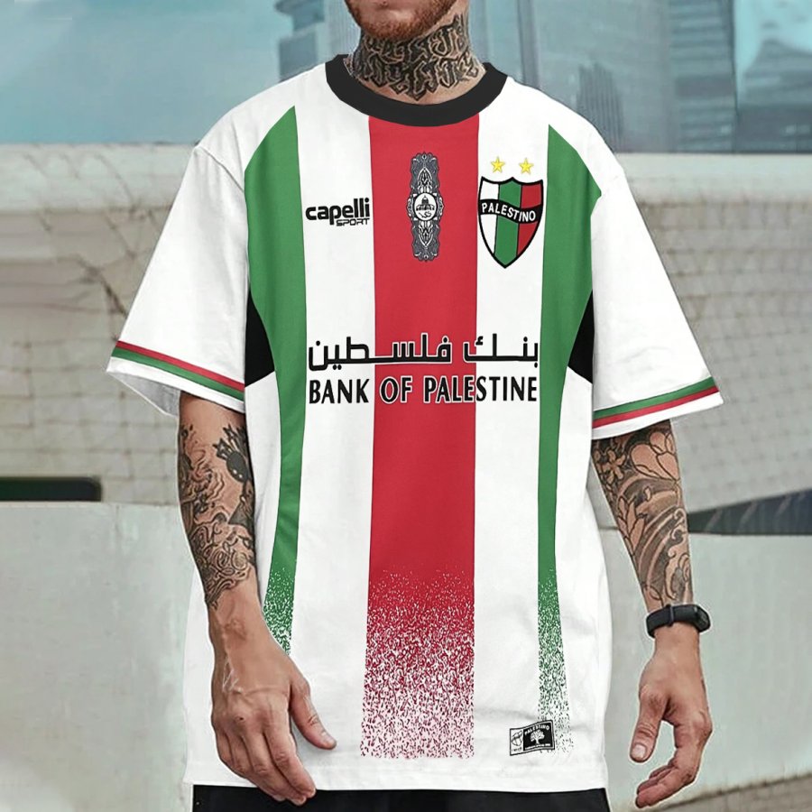 

Men's Campeonato National Palestine 2024 Loose Short Sleeve Oversized T-Shirt