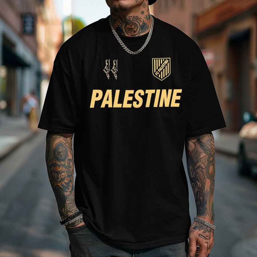 

Men's Campeonato National Palestine 2024 Loose Short Sleeve Oversized T-Shirt