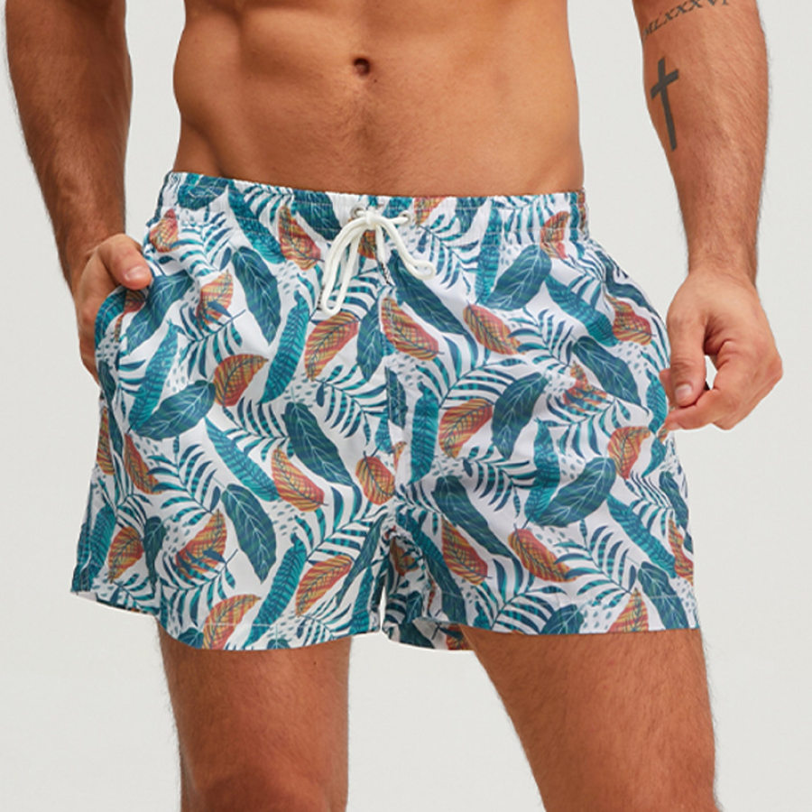 

Men's Printed Outdoor Quick Drying Drawstring Checkered Shorts