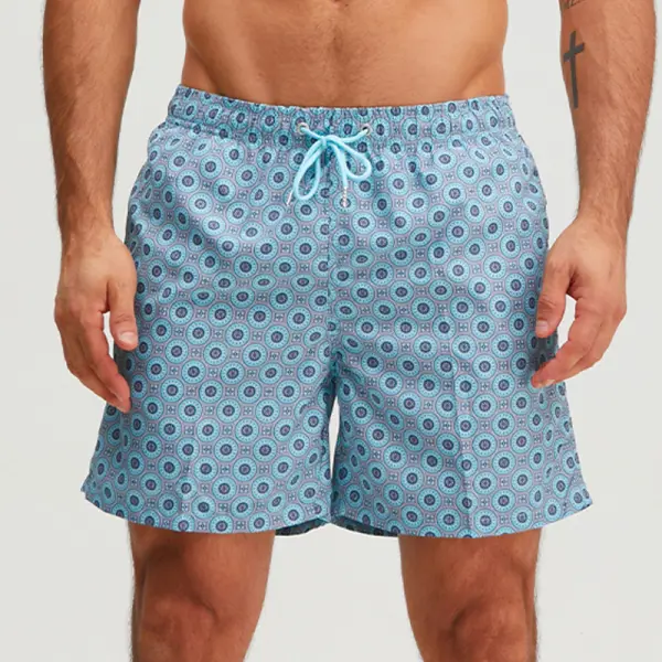 Men's Printed Outdoor Quick Drying Drawstring Checkered Shorts - Wayrates.com 