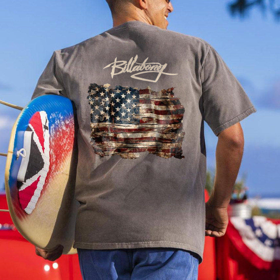 

Men's Billabong Vintage Flag Outdoor Short Sleeved T-shirt