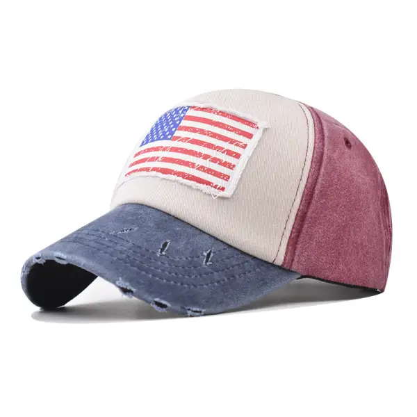 America Patriot Independence Day National Flag Vintage Hat - Cotosen.com 