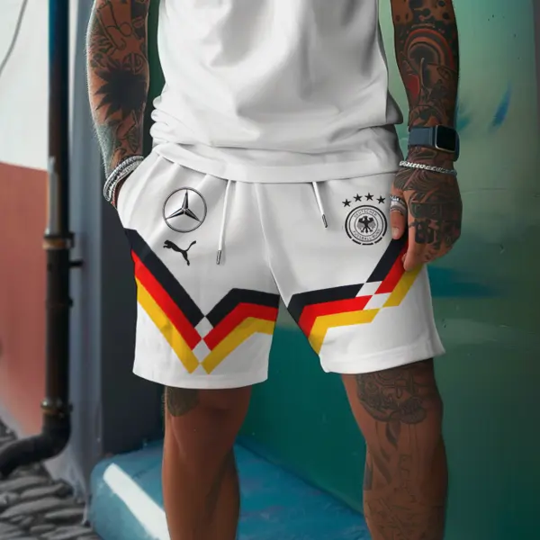 Men's Football Race 2024 Germany Print Outdoor Shorts - Cotosen.com