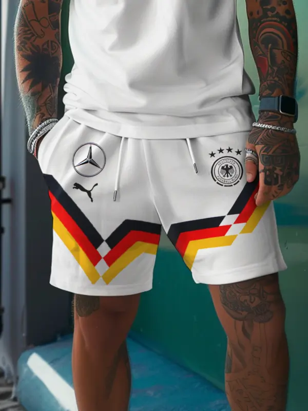 Men's Football Race 2024 Germany Print Outdoor Shorts - Menwyx.com 