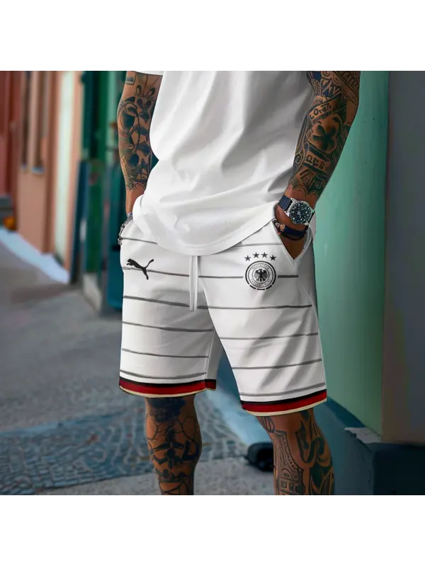 Men's Football Race 2024 Germany Print Outdoor Shorts - Anrider.com 