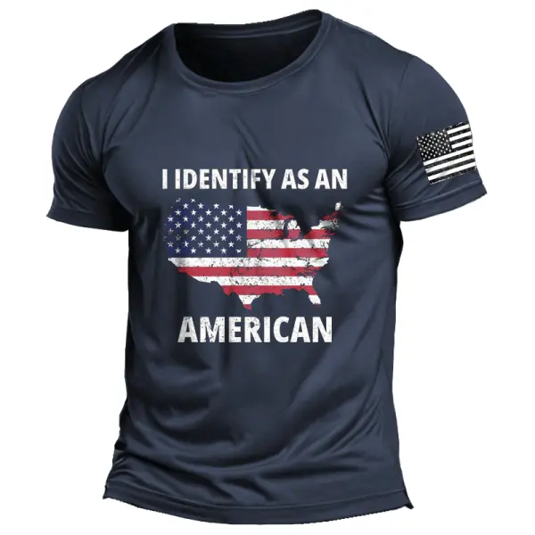 Men's Vintage American 1776 Patriotic Print Daily T-Shirt Only $18.99 - Elementnice.com 