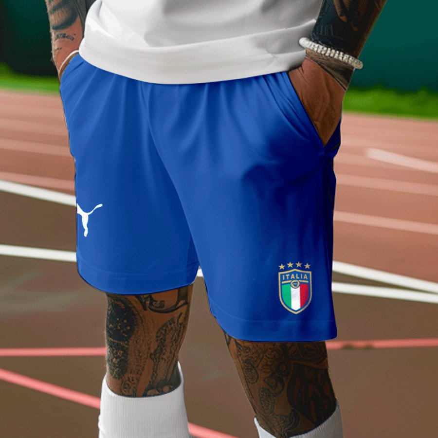 

Men's 2024 Italy Football Race Quick Drying Shorts