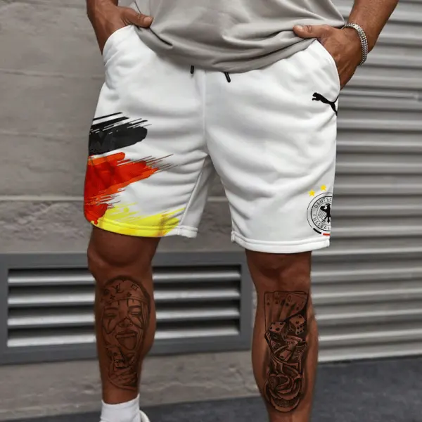 Men's Football Race 2024 Germany Loose Casual Shorts - Dozenlive.com 