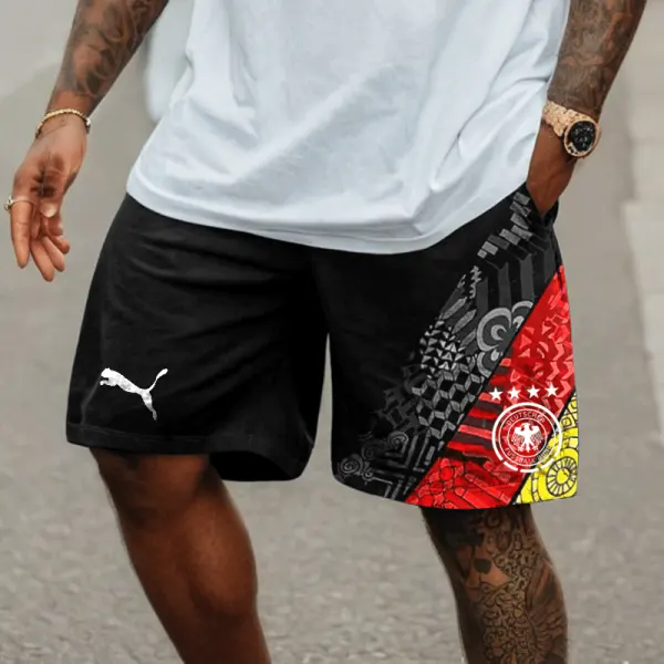 Men's Football Race DFB 2024 Germany Loose Casual Shorts - Cotosen.com