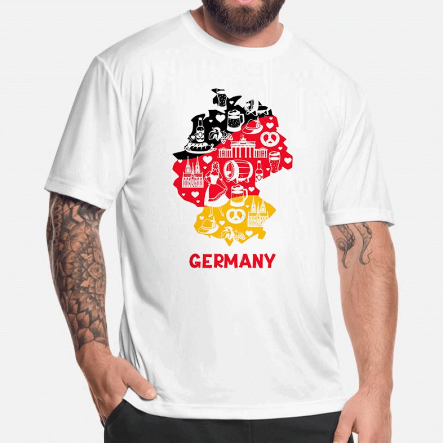 

Unisex German Flag Patriot Print T-shirt