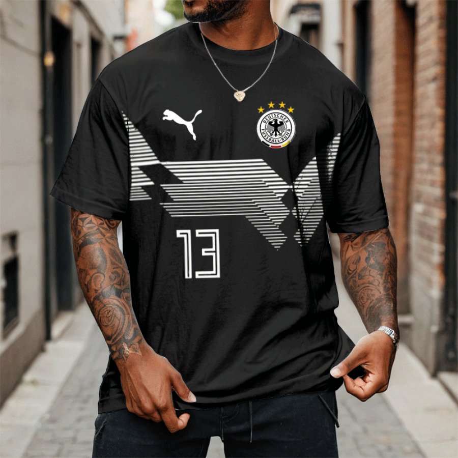 

Men's 2024 Football Oversize Loose Short Sleeve T-shirt