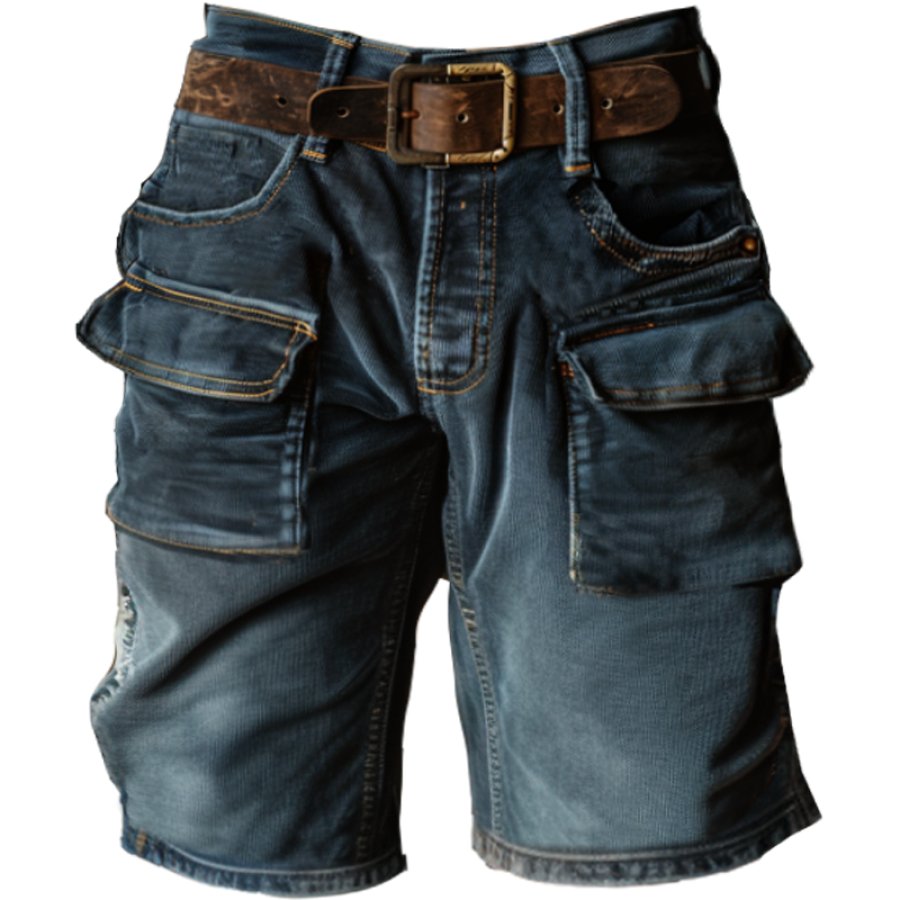 

Men's Vintage Corduroy Pocket Shorts Surf Shorts