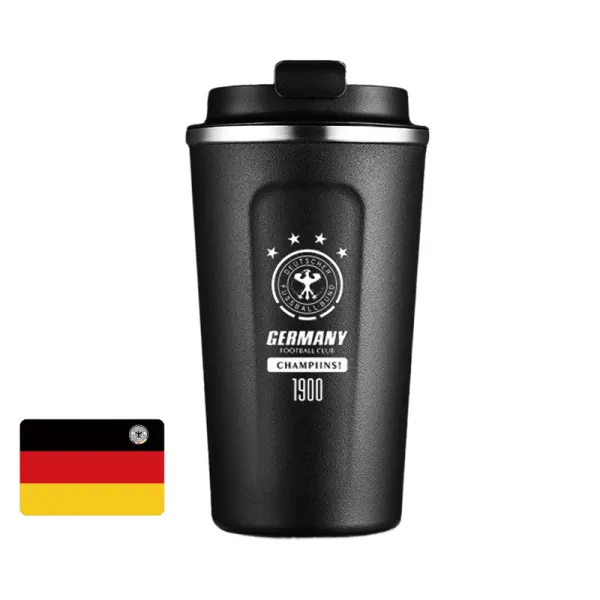 Germany France Spain England Football Stainless Steel Water Cup Coffee Cup - Spiretime.com 