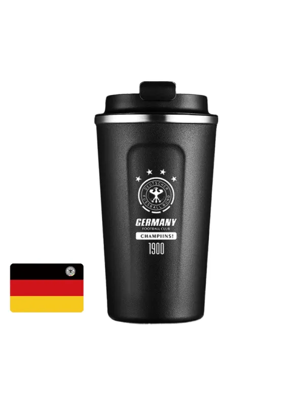 Germany France Spain England Football Stainless Steel Water Cup Coffee Cup - Anrider.com 