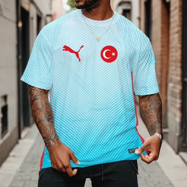 Football Race 2024 Turkey Trikot Casual Oversize T-shirt - Spiretime.com 