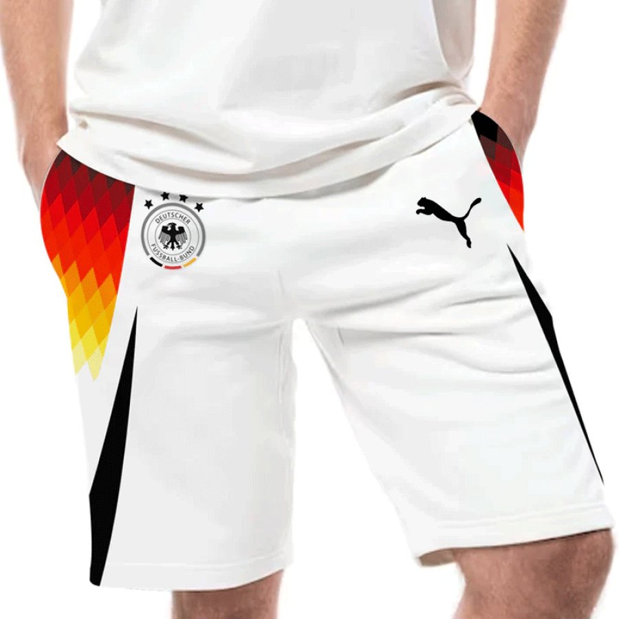 

Men's Football Race 2024 Germany Loose Casual Shorts
