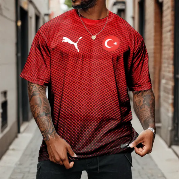 Football Race 2024 Turkey Trikot Casual Oversize T-shirt - Cotosen.com