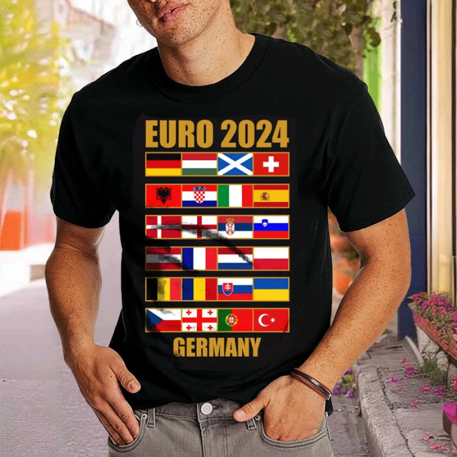 

Men's Germany 2024 Football Race Casual T-Shirt