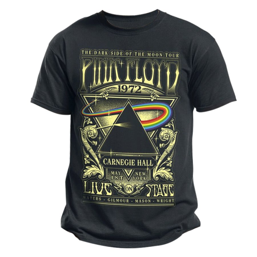 

Unisex Space Exploration Colorful Rock Band Print T-shirt