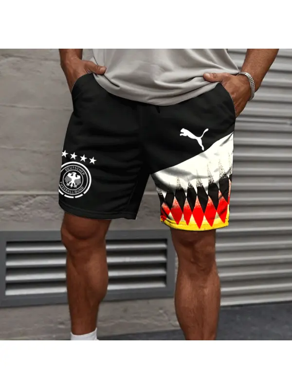 Men's Football Race 2024 Germany Loose Casual Shorts - Anrider.com 