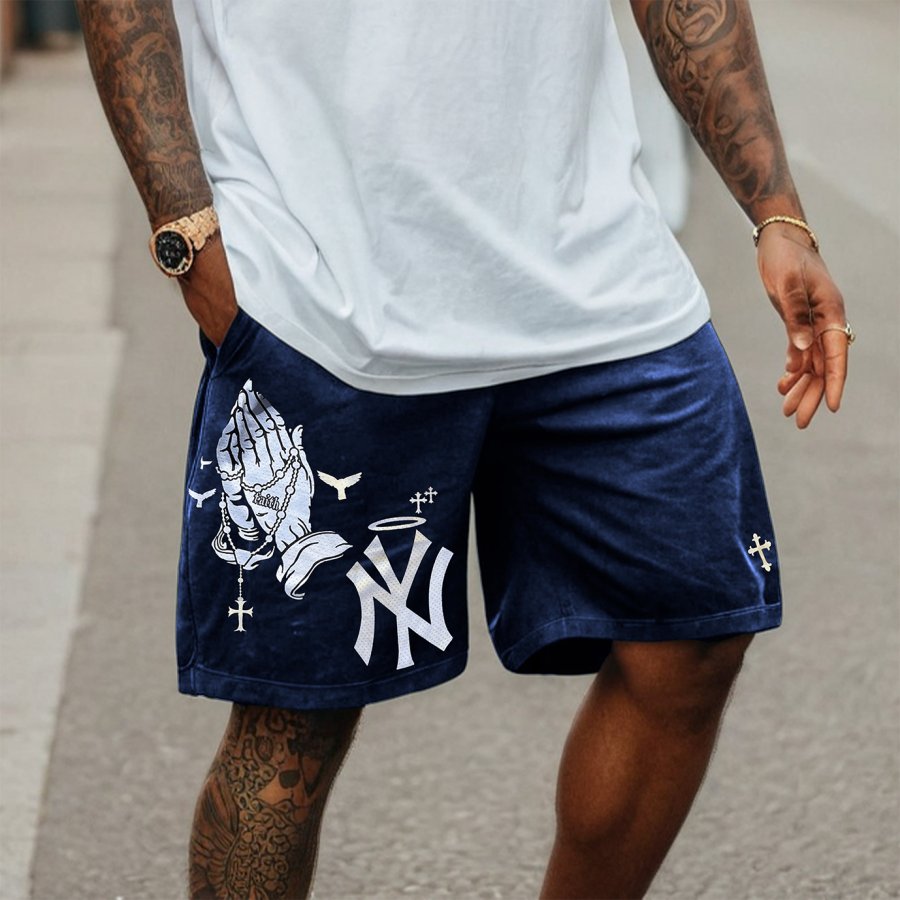 

Men's Cross New York Printed Casual Shorts