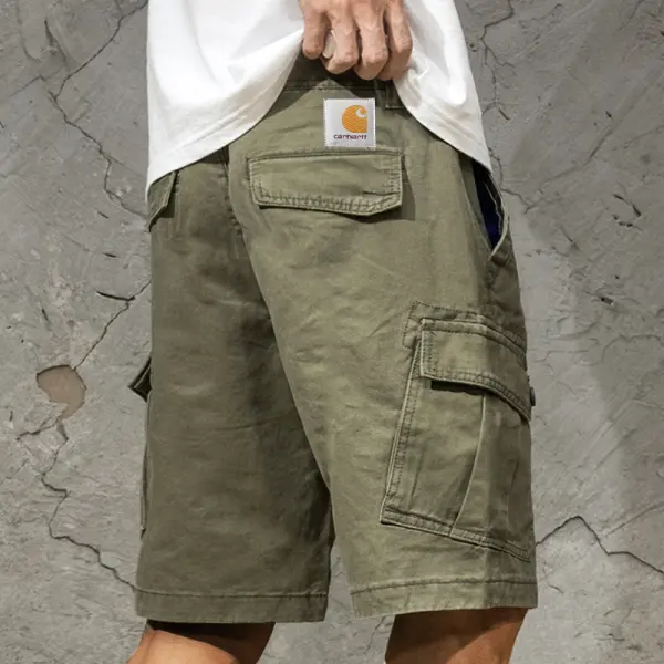 Men's Vintage Pocket Cargo Casual Surf Shorts Streetwear - Wayrates.com 