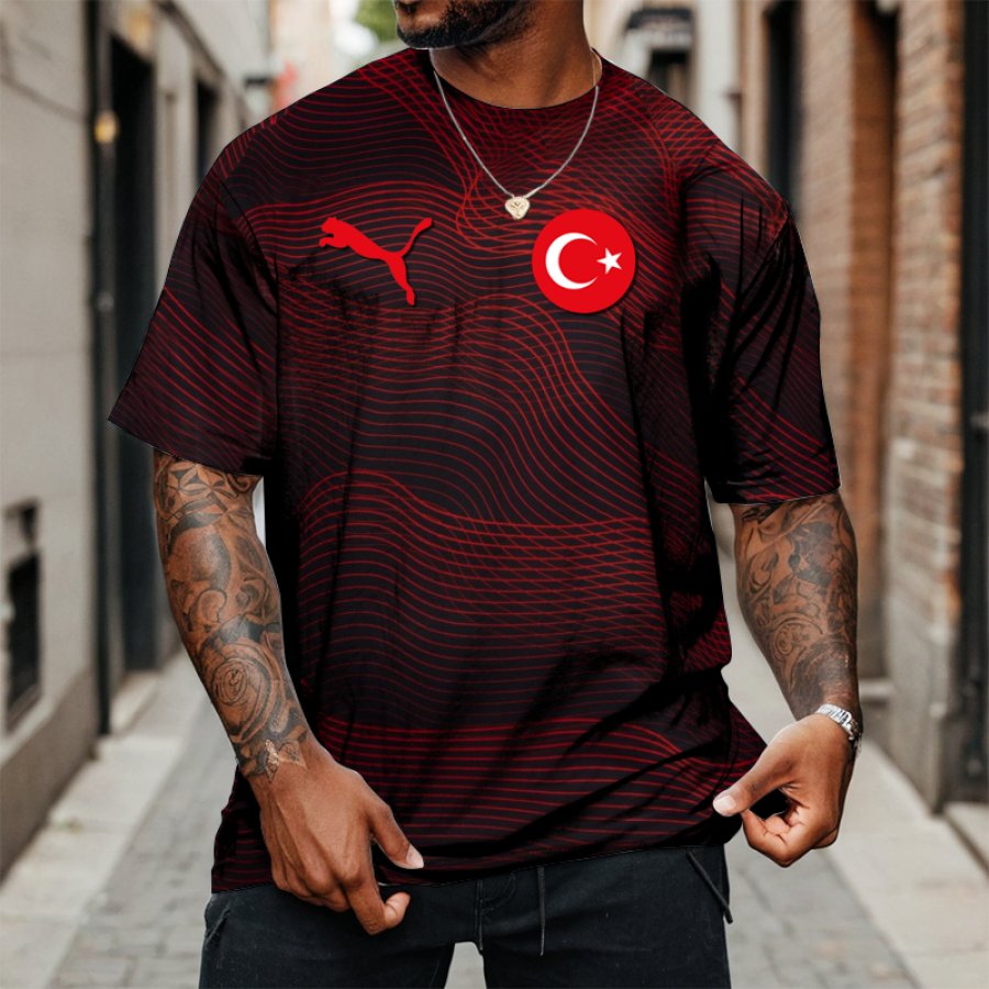 

Football Race 2024 Turkey Trikot Casual Oversize T-shirt