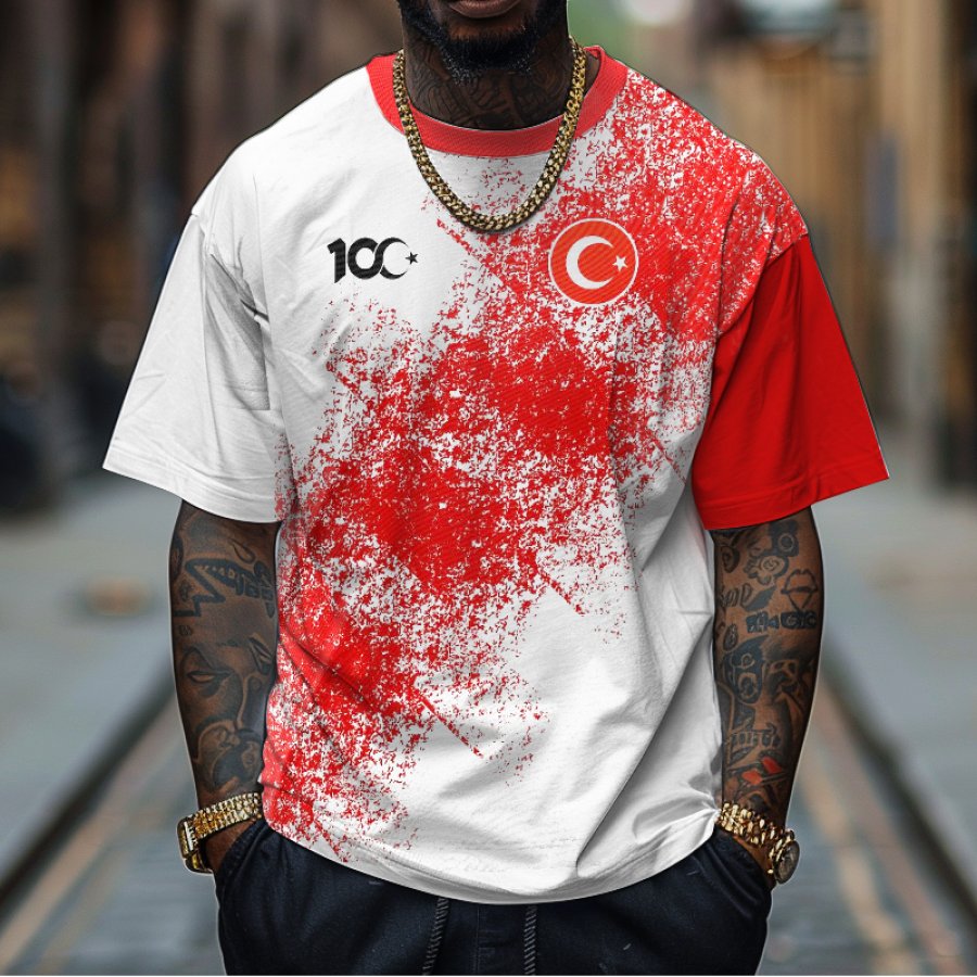 

Football Race 2024 Turkey Trikot Casual Oversize T-shirt