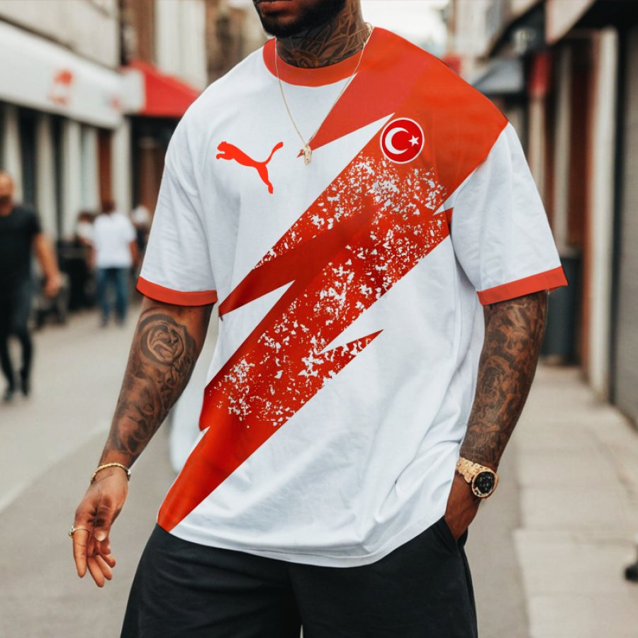 

Football Race 2024 Turkey Trikot Casual Oversize T-shirt