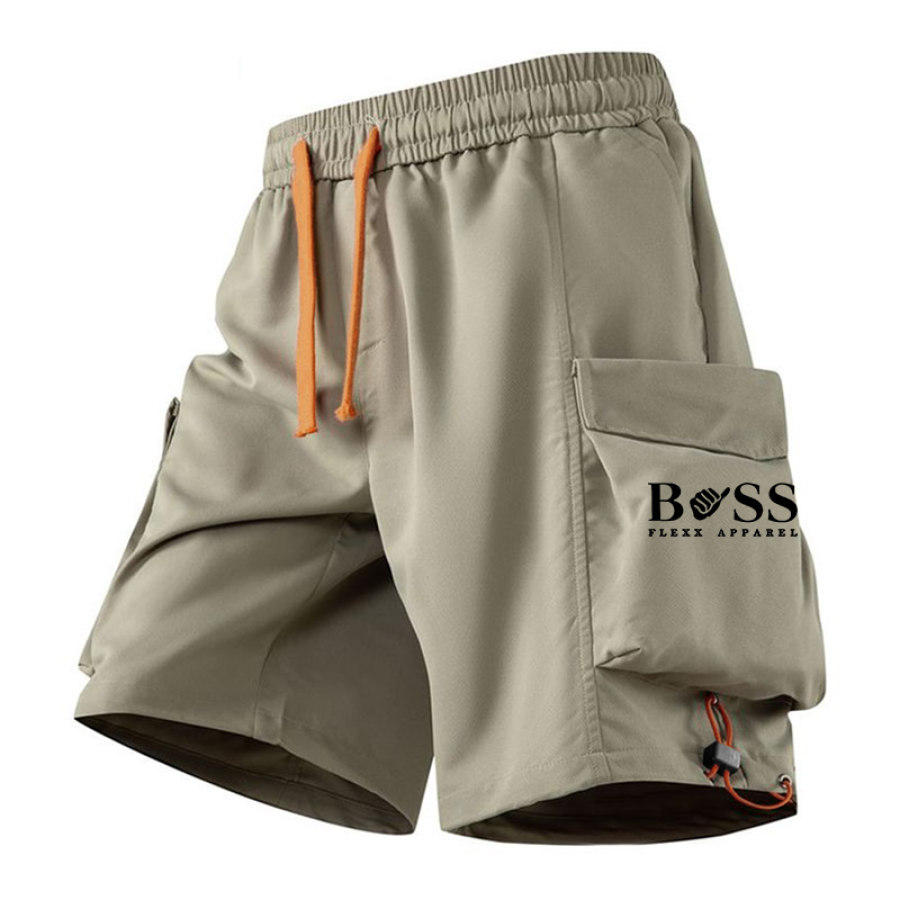 

Men's Vintage Pocket Casual Elastic Drawstring Cargo Shorts